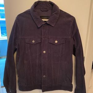 Abercrombie & Fitch Navy Corduroy Trucker Jacket